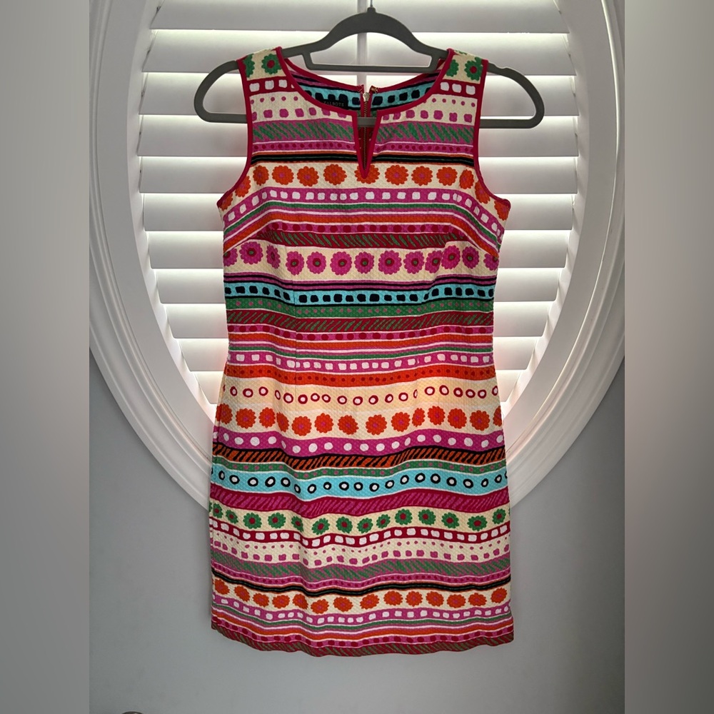 Talbots Multicolor Striped Mini Dress colorful 2 petite - Picture 1 of 9